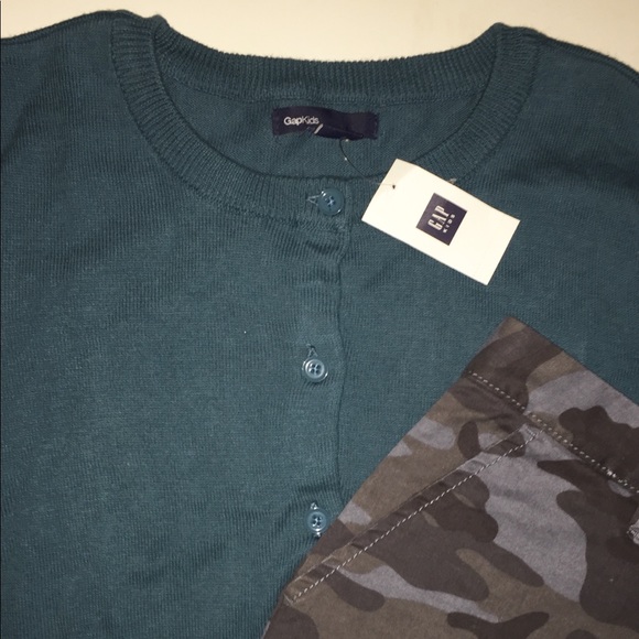 NWT Gap Kids Camo skirt Cardigan Sweater Lot 14 16 - Picture 5 of 5
